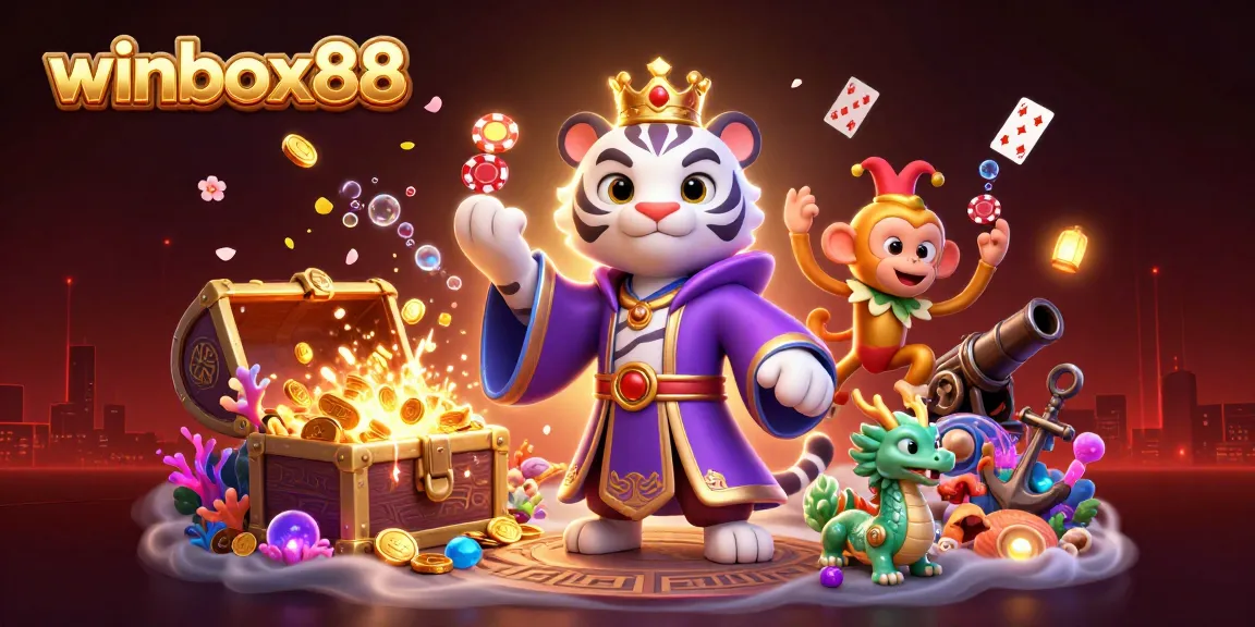 Experience winbox88 with vibrant characters and dynamic casino elements creating engaging gaming action.