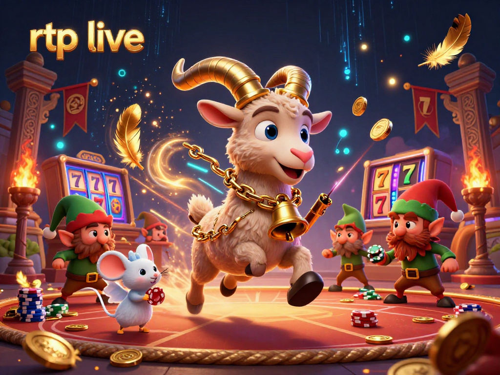 Watch the Krampus goat manage a holiday casino in this rtp live themed illustration