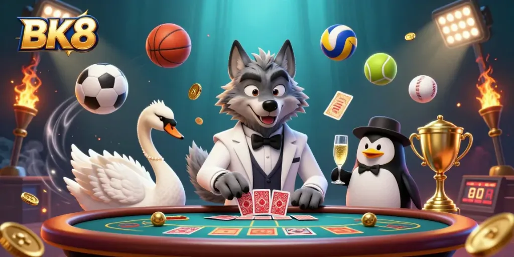Experience the thrill of BK8 with sophisticated characters and dynamic gambling elements.