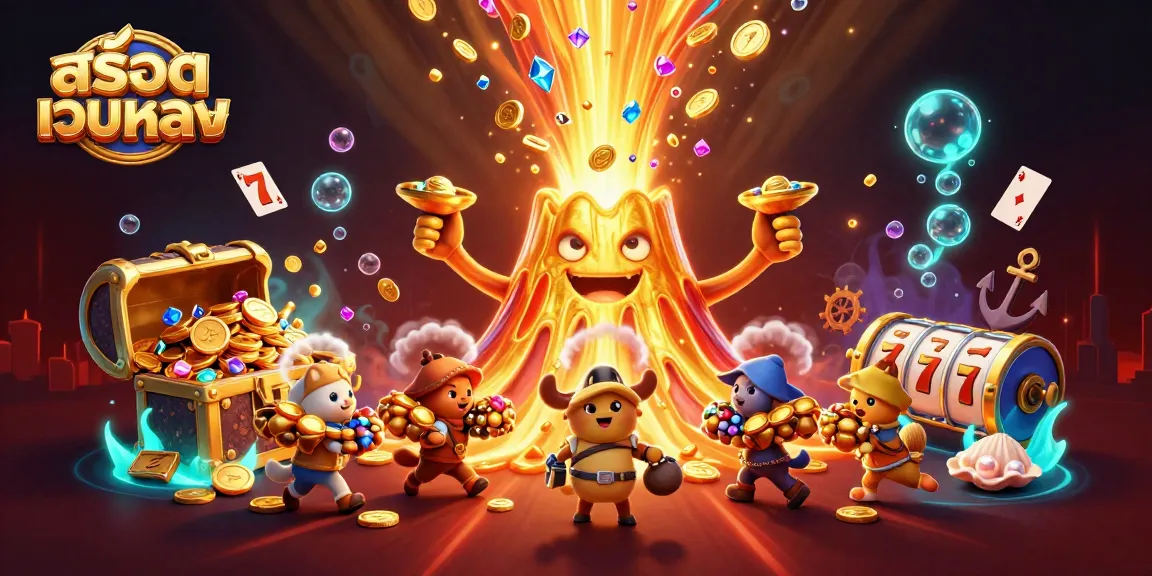 Unleash exhilarating สล็อตเว็บตรง gameplay amidst a 3D volcano erupting with treasures.