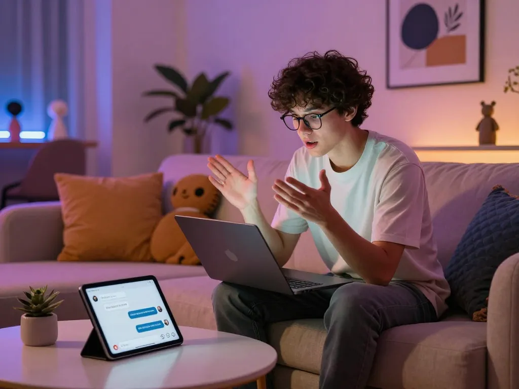 Engaging scene of nsfw ai chat in a modern lounge setting with intimate atmosphere.