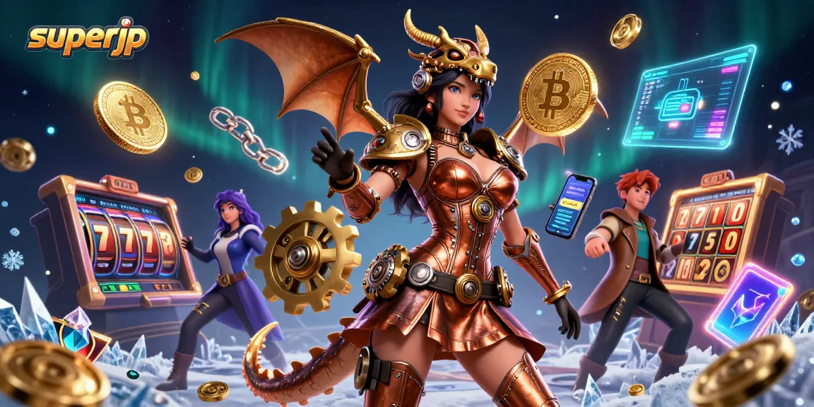 Experience thrilling gameplay with superjp as a stunning woman engages in immersive casino action