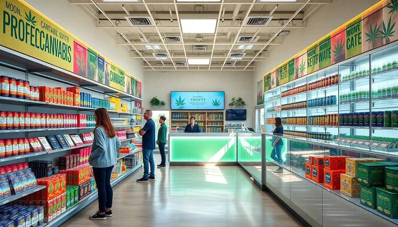Explore a vibrant Weed Store featuring a welcoming interior and diverse cannabis products.