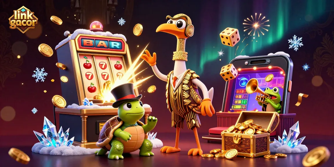 Experience an exciting casino vibe with link gacor as characters engage in thrilling gambling activities.