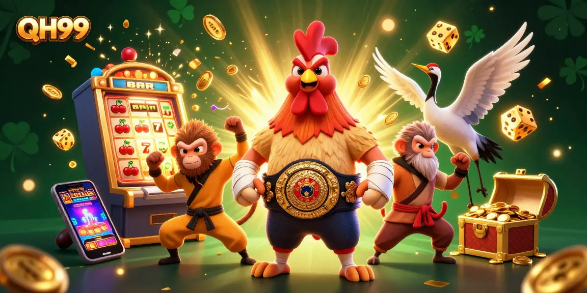 Experience thrilling gameplay with QH99's vibrant casino scene featuring dynamic characters and game elements.