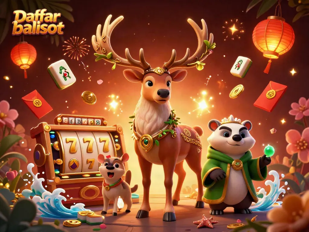 Win big at Daftar balisot with our captivating casino illustration featuring slot reels and lucky symbols.