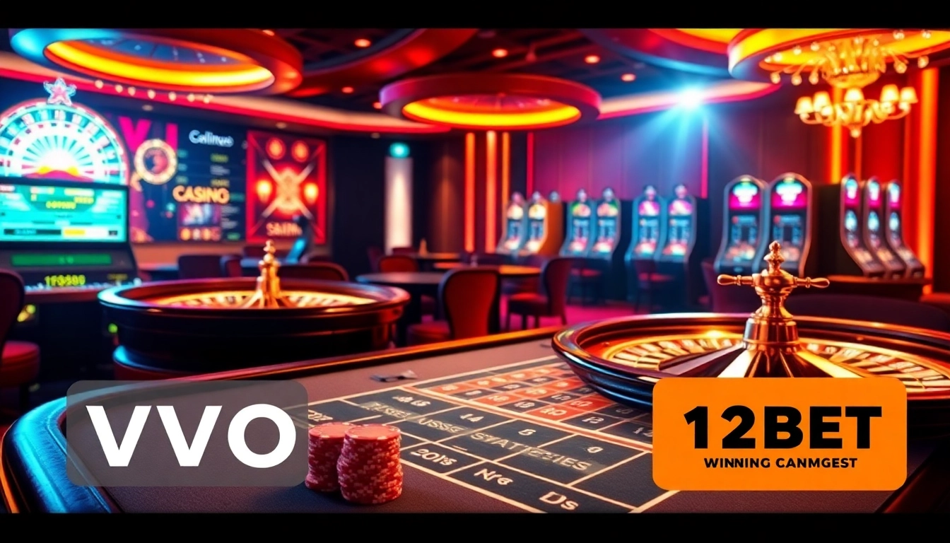 Engage with the dynamic online casino ambiance of ink vao 12bet, featuring roulette and slot machines.