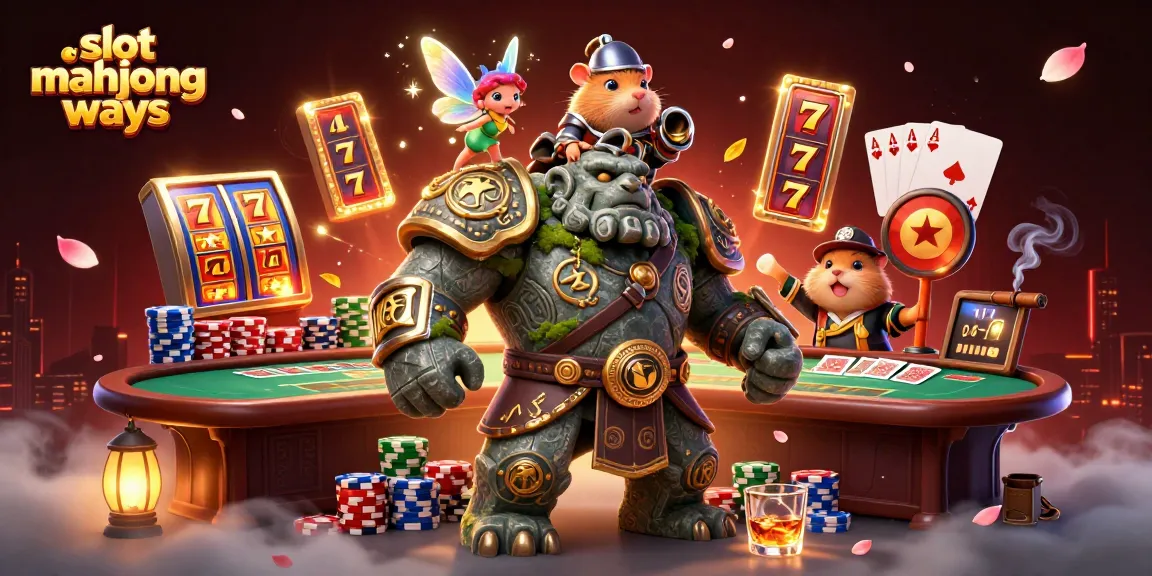 Spin the slot mahjong ways reels crafted into a vibrant 3D casino illustration.