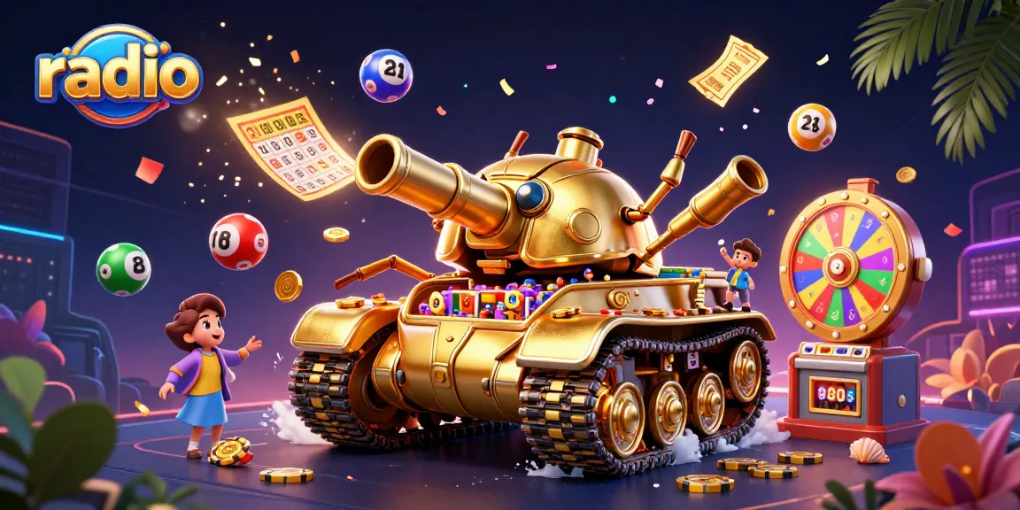 Engage with radio-themed casino experience showcased in ultra-detailed 3D illustration.