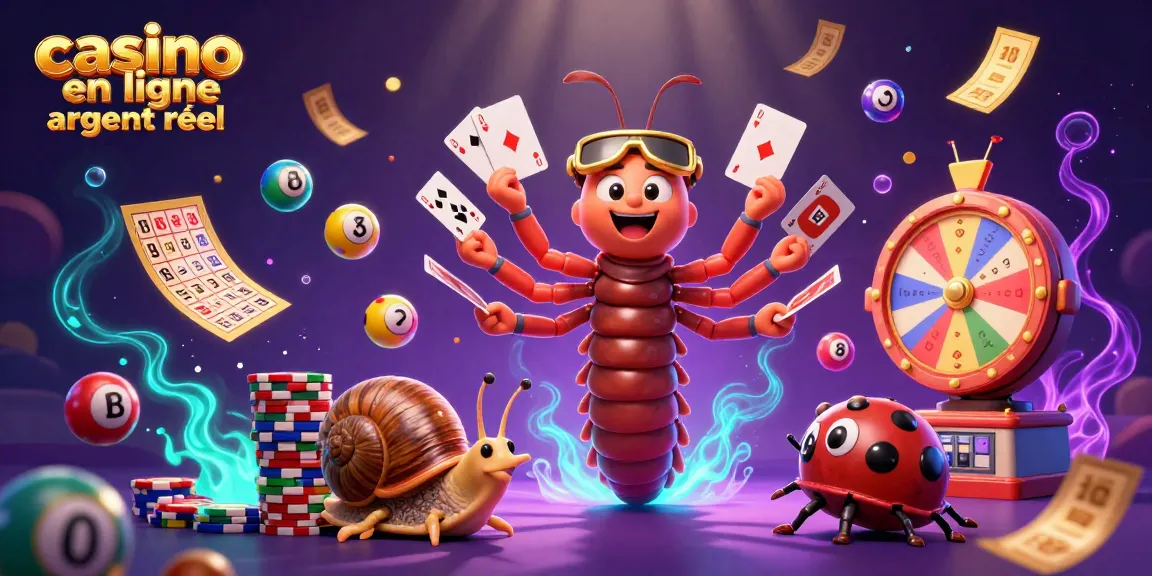 Gagnez avec des jeux de casino en ligne argent réel sur une scène dynamique et colorée.