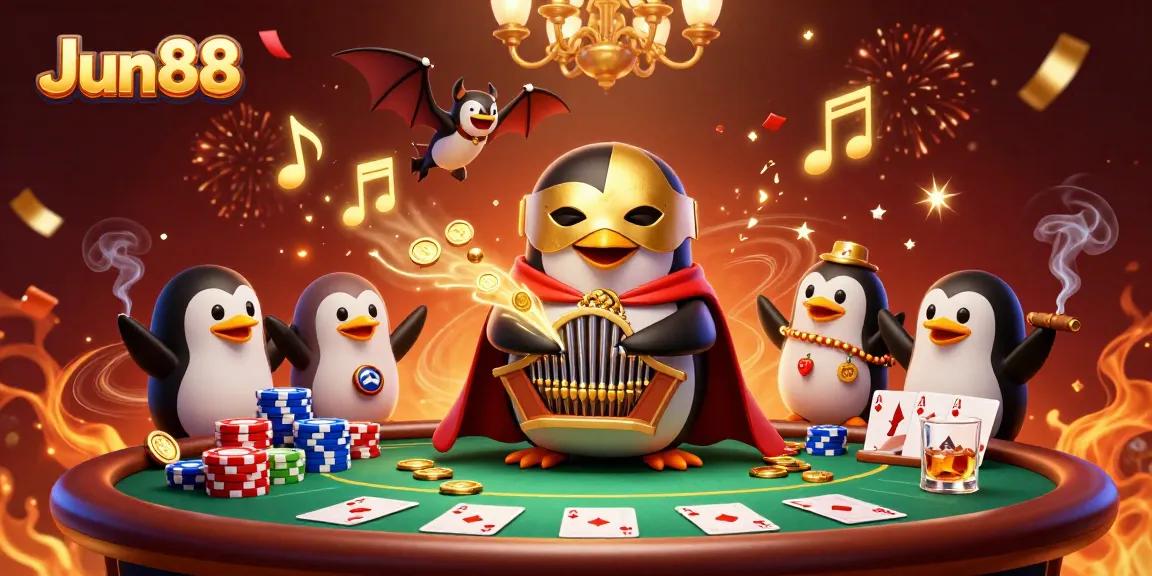 Experience exciting gaming action at Jun88 with a vibrant casino atmosphere featuring immersive visuals.