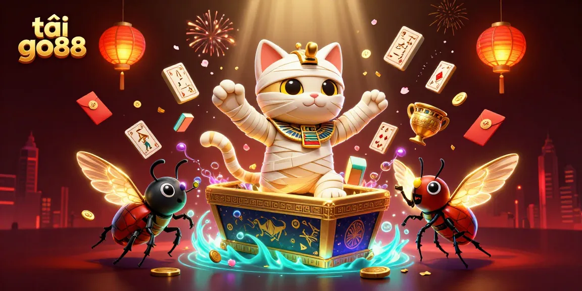 Engage with exciting games at tải go88, featuring a vibrant Egyptian casino scene with dynamic elements.
