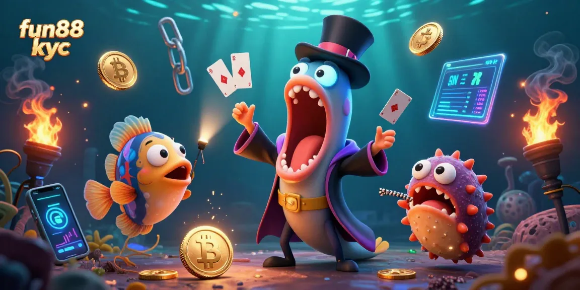Fun88 kyc: Trải nghiệm cá cược sống động với các biểu tượng vui nhộn dưới đại dương.