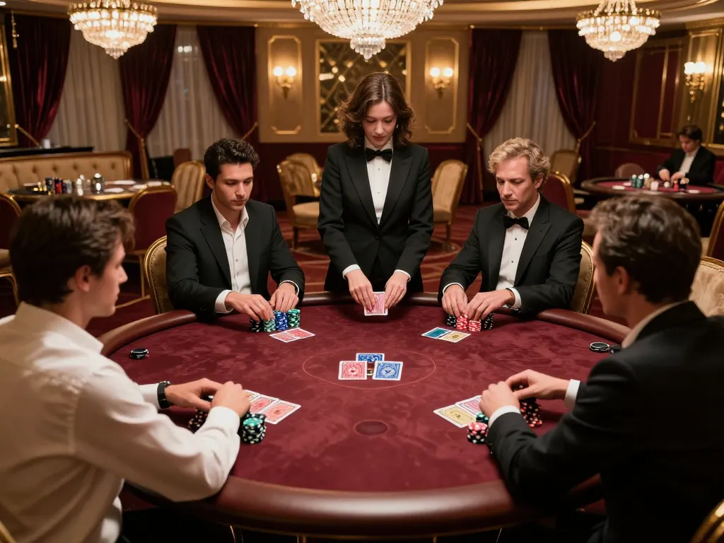 Engaging VIP poker game at keonhacai with players immersed in strategy and high-stakes betting.
