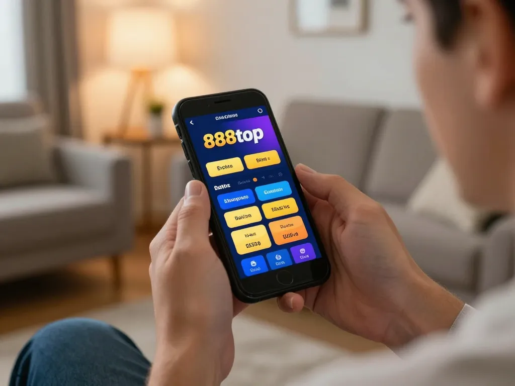 Engaging with the 888top app for real-time betting in a cozy home setting