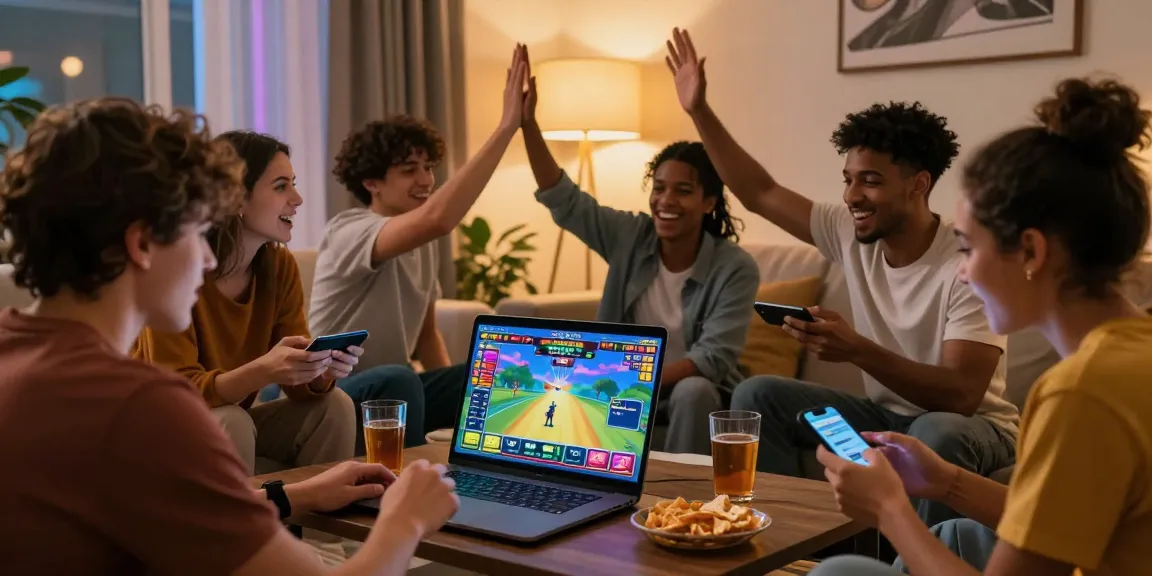 Engaging scene of friends enjoying the aviator game, capturing the excitement of online casino gaming.
