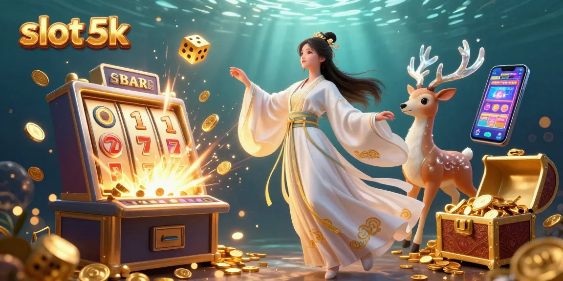 Experience big wins with slot 5k featuring a stunning scene of a jackpot explosion and vibrant characters.