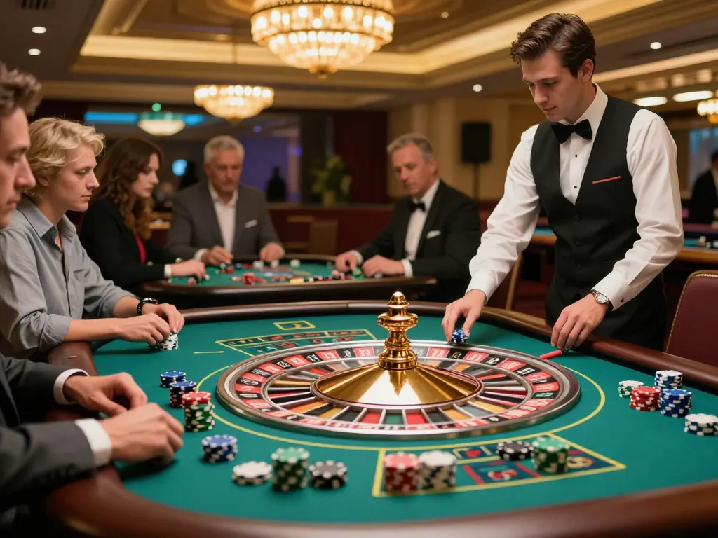 Players engaging in a thrilling roulette game at RR88 casino, showcasing excitement and strategy
