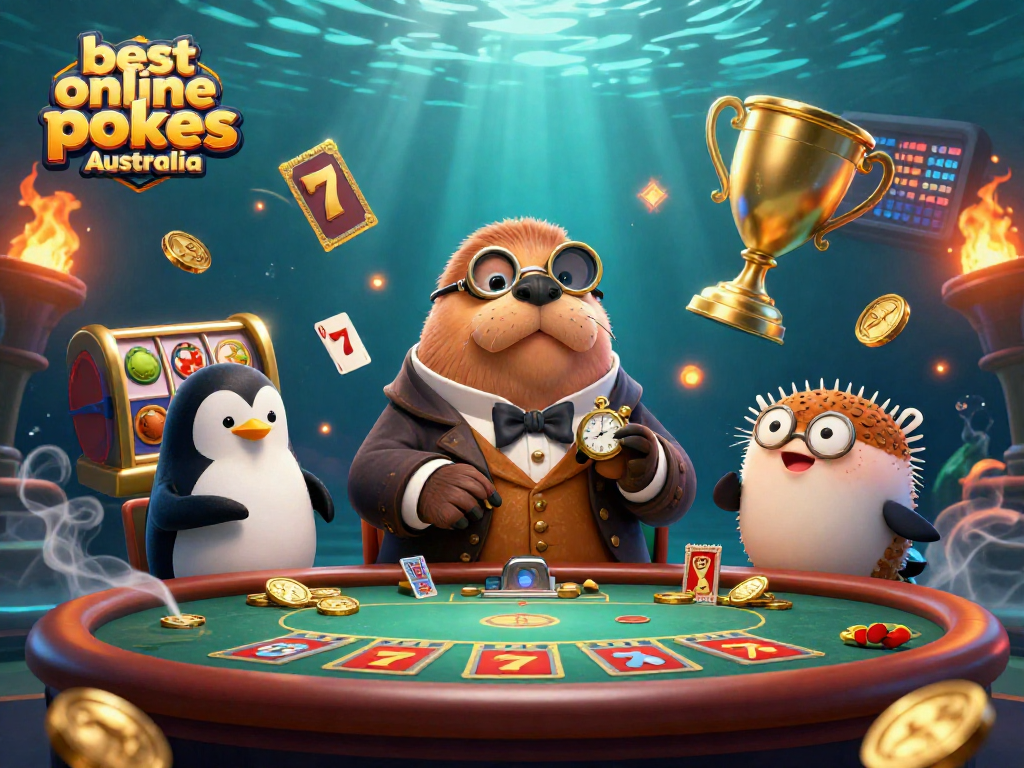 Engage with the best online pokies Australia at an underwater casino table with dynamic gaming elements.