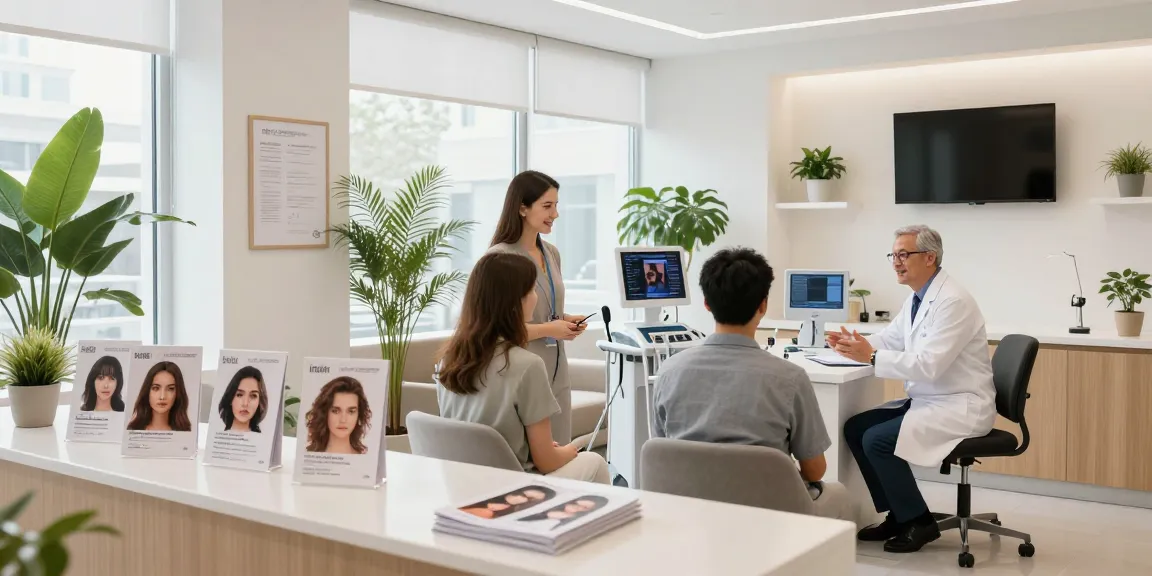 Hair transplant istanbul consultation in a modern healthcare clinic, showcasing patient care and expert services.