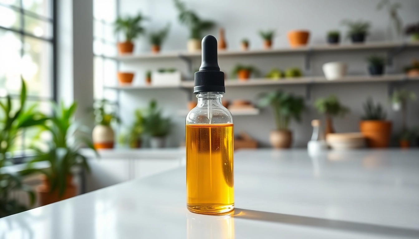 Promote wellness with CBD Oil displayed in a professional setting that emphasizes purity.