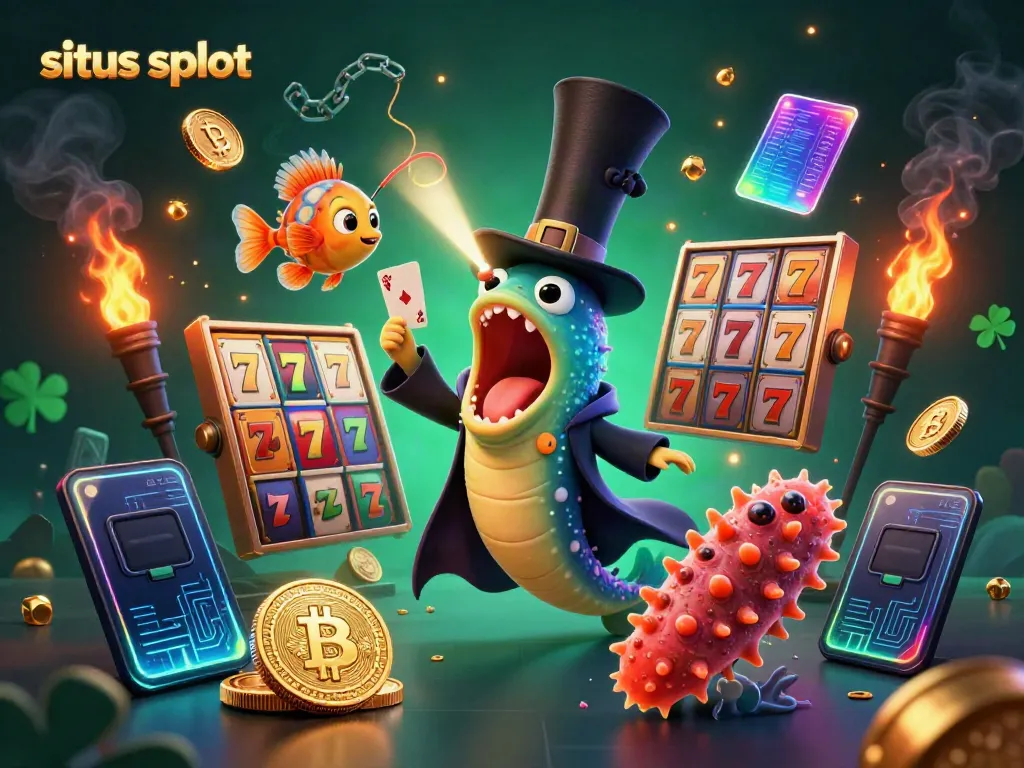 Experience thrilling situs slot action with a unique underwater gambling theme featuring deep-sea creatures and vibrant game elements.