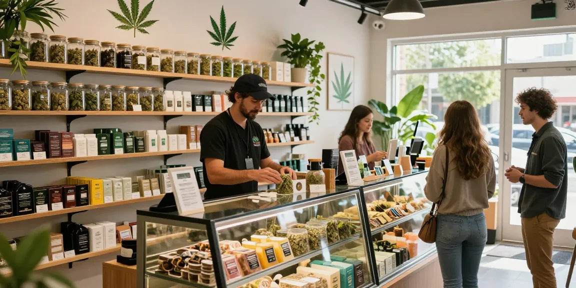 Buy Marijuana Hash Online Europe with quality products at a vibrant cannabis dispensary, showcasing a welcoming atmosphere.