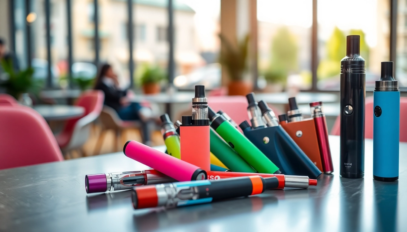 Engaging display of colorful disposable vapes highlighting unique designs and contemporary lifestyle.