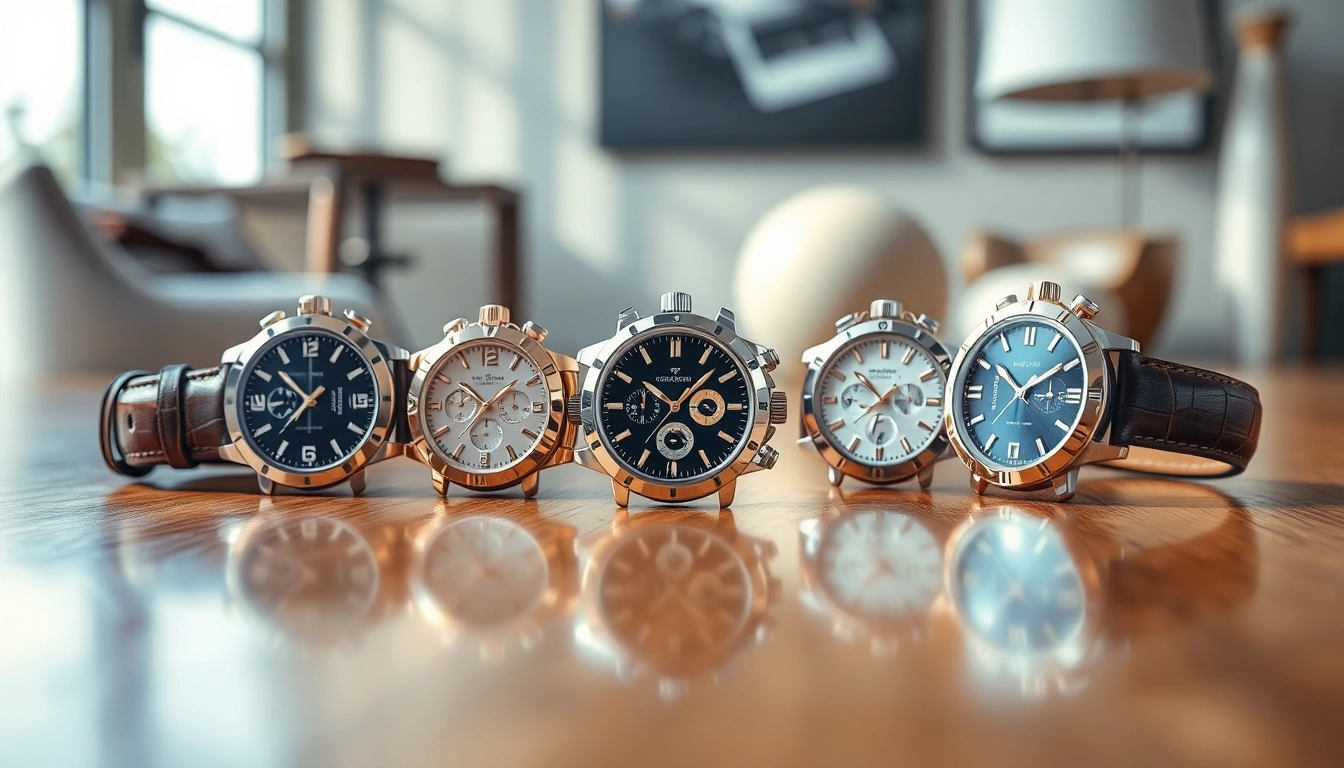 Showcasing super clone watches with elegant design and rich details against a luxury backdrop.