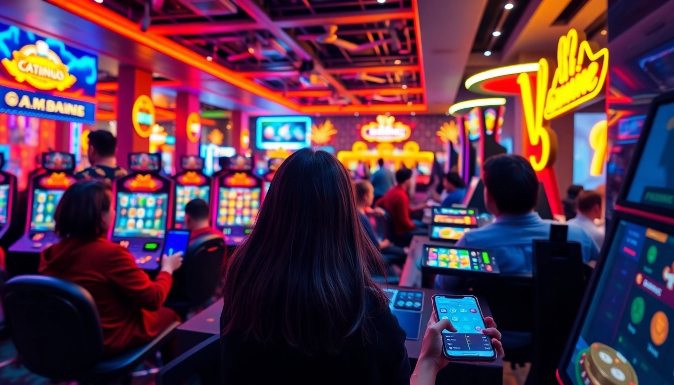 Engaging gaming scene depicting players using https://da88.media/ for online casino experiences.