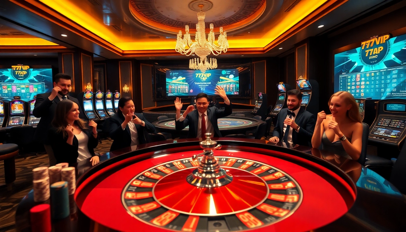 Players enjoying a thrilling game at 777VIP's luxurious casino table.