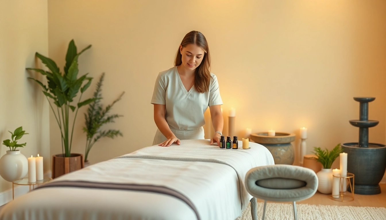 오산출장마사지 치료사가 편안한 마사지 환경을 준비하고 있습니다.